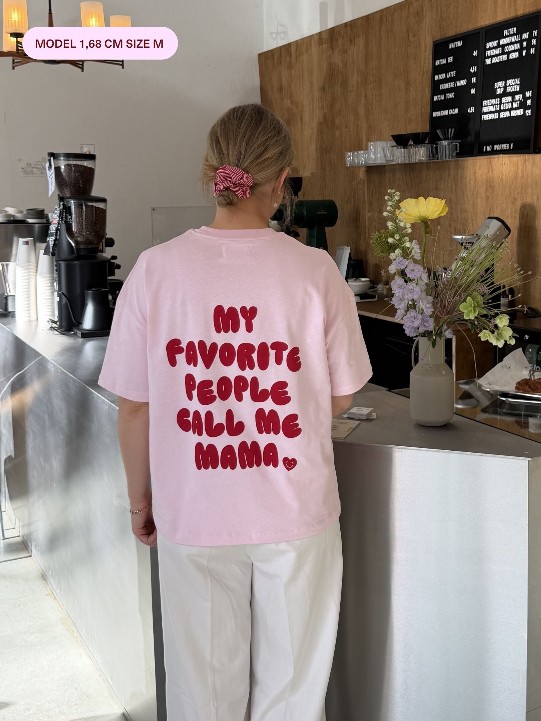 CALL ME MAMA Shirt - rosa - FAMVIBES 