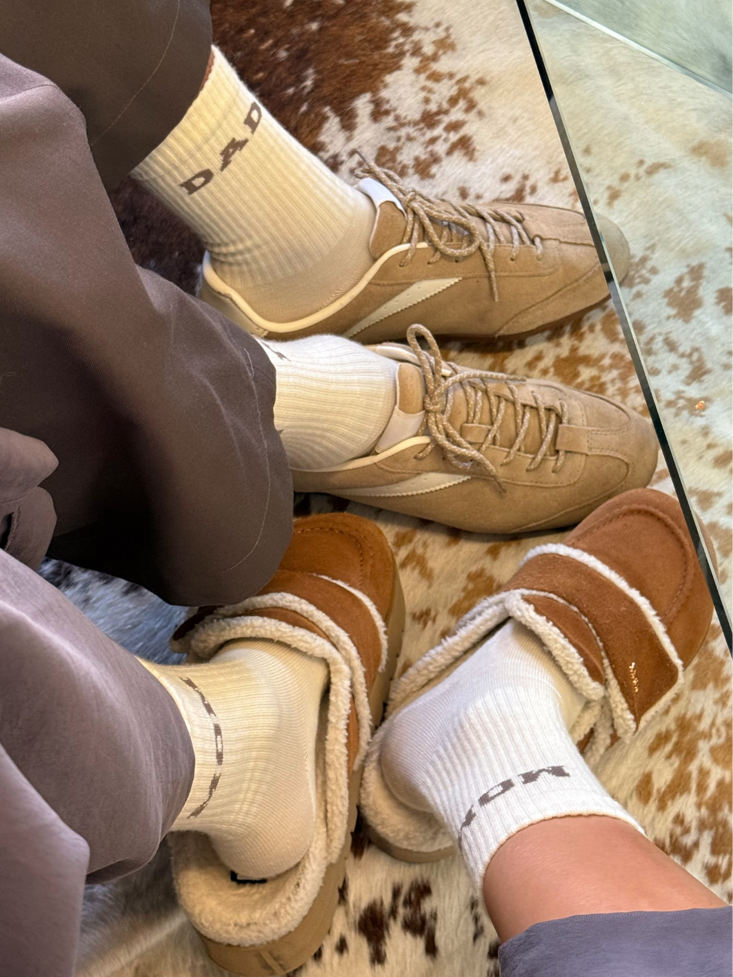 Family Socken Set - Wollsocken College taupe - FAMVIBES 