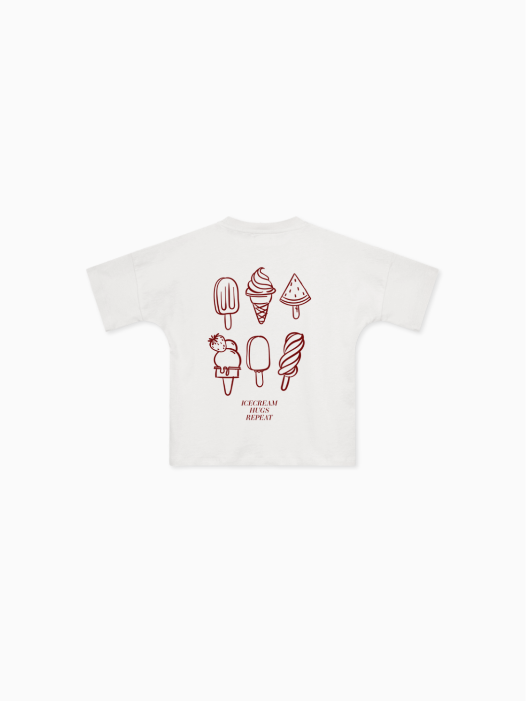 ICECREAM Shirt Baby/Kids - burgundy - FAMVIBES 
