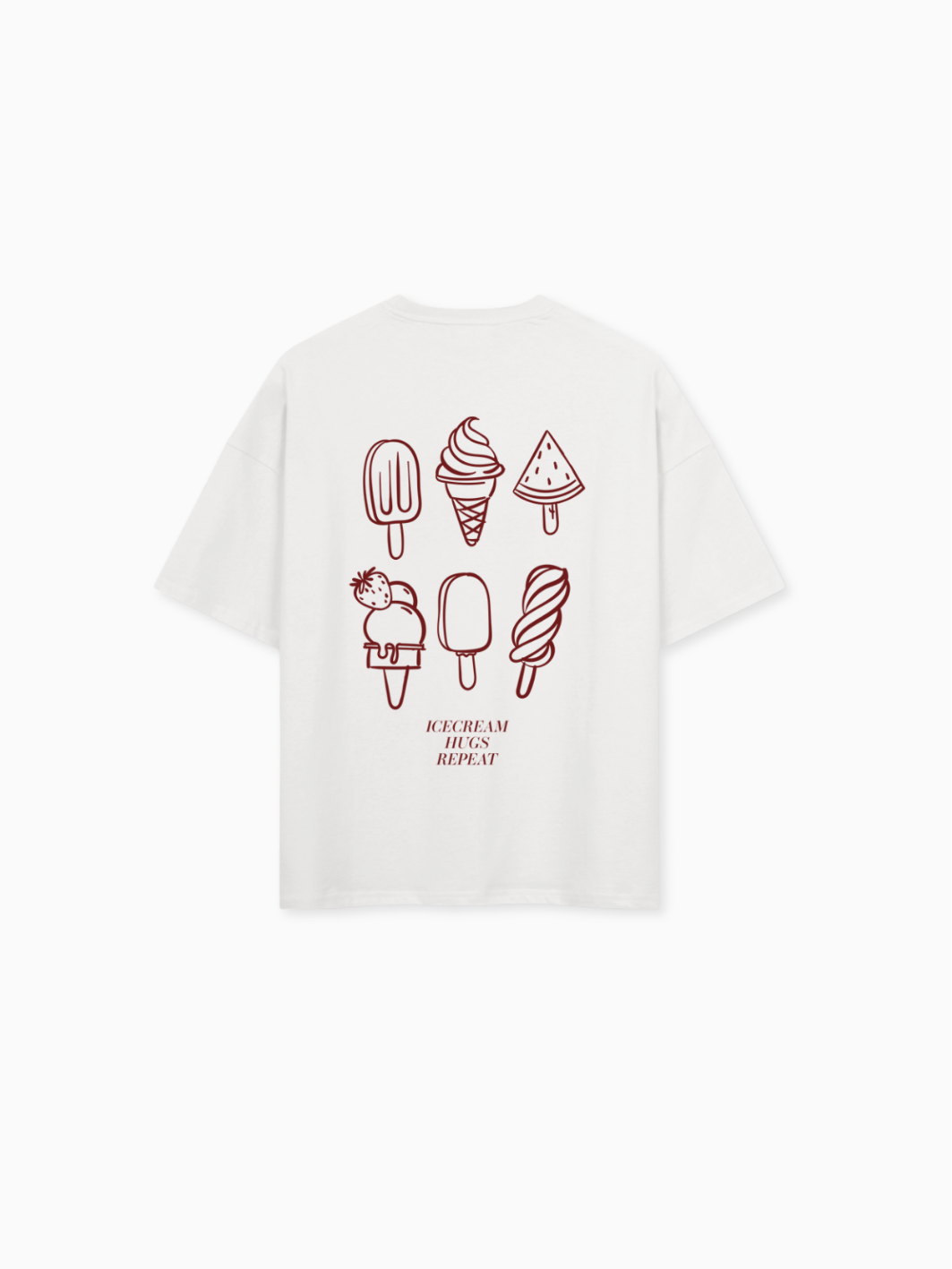 ICECREAM Shirt Unisex - burgundy - FAMVIBES 