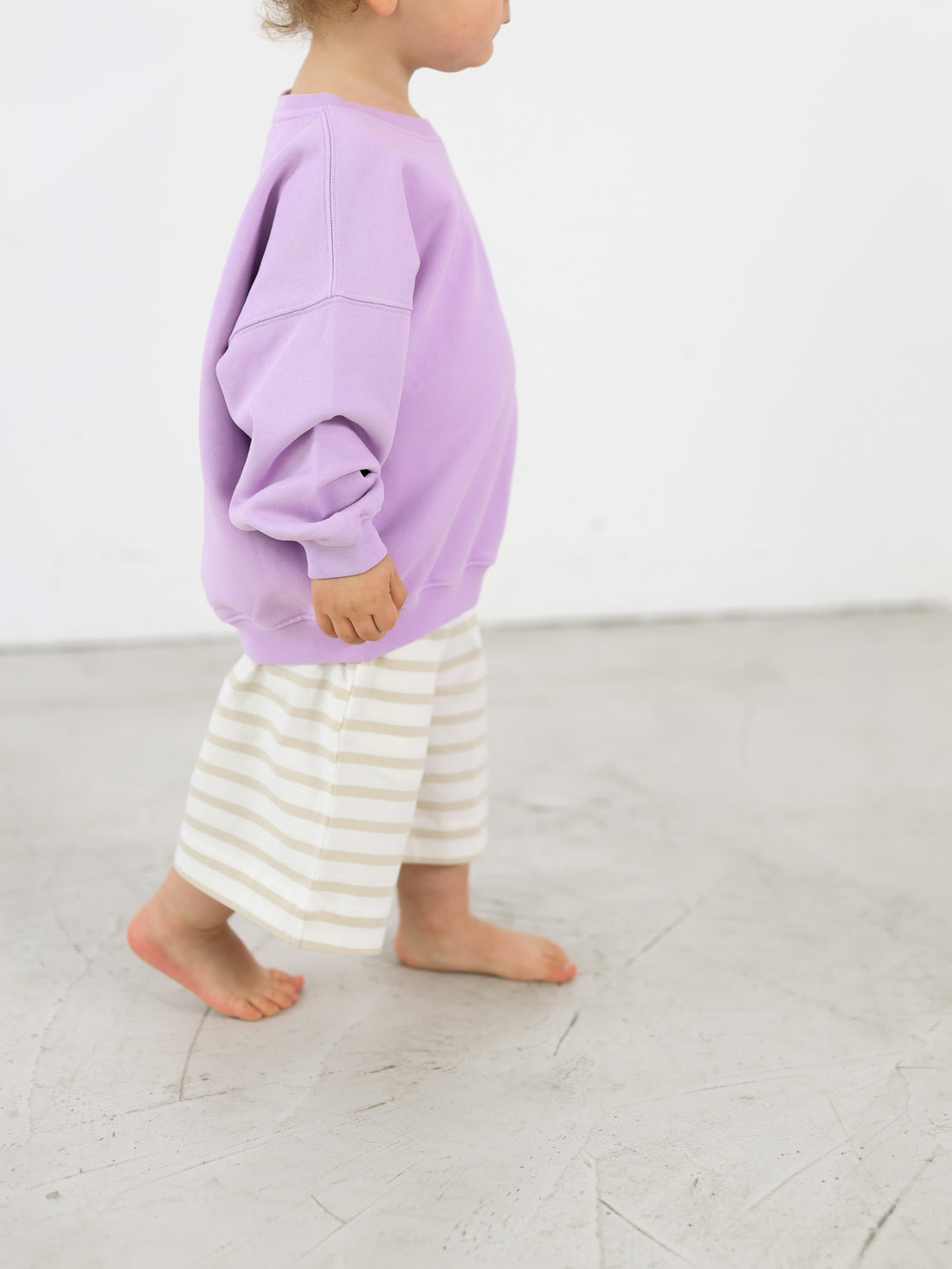 Flowy Pants Striped Kids - beige/ milk - FAMVIBES 