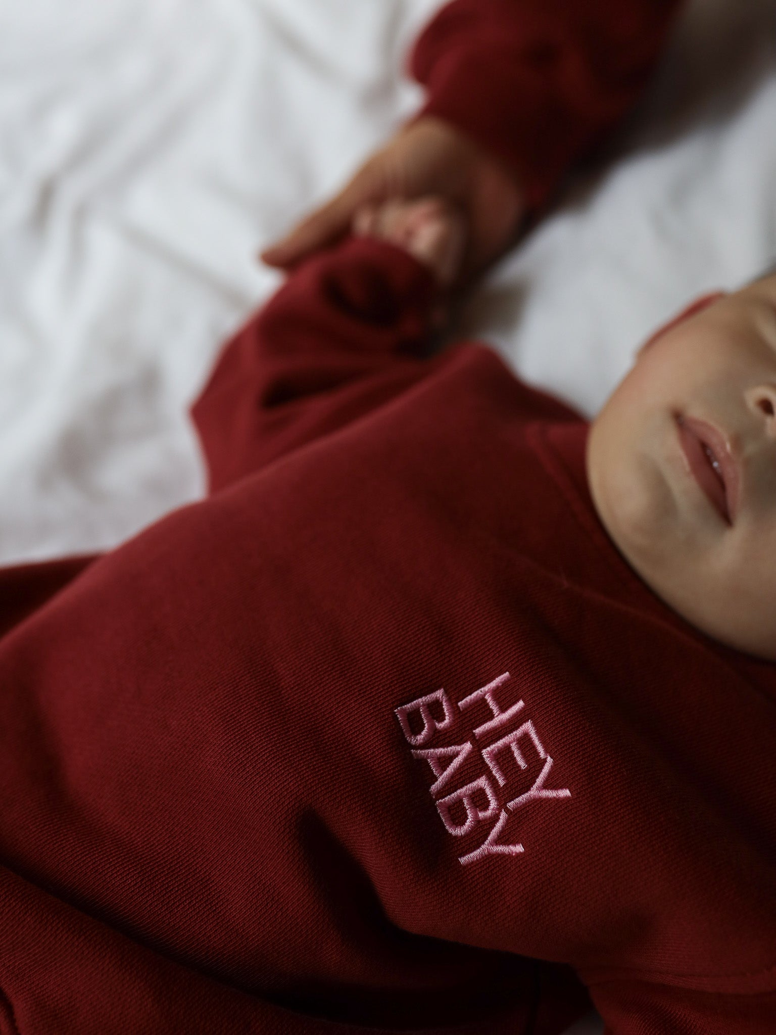 HEY BABY Sweatshirt - burgundy