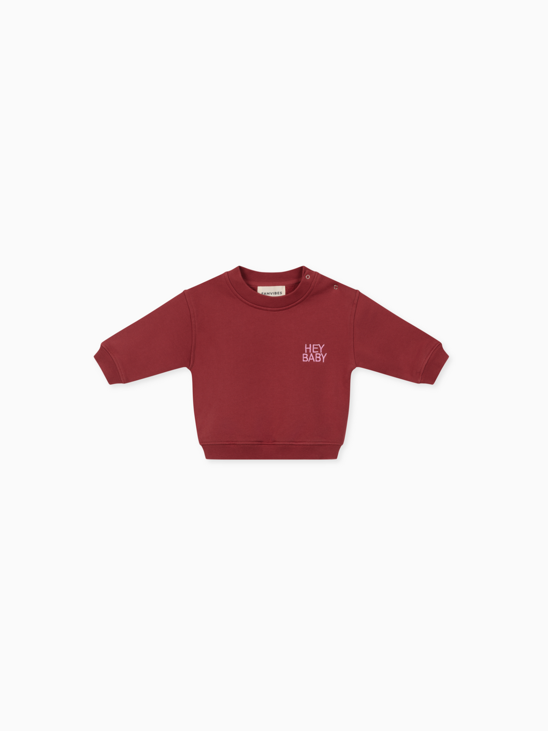 HEY BABY Sweatshirt - burgundy