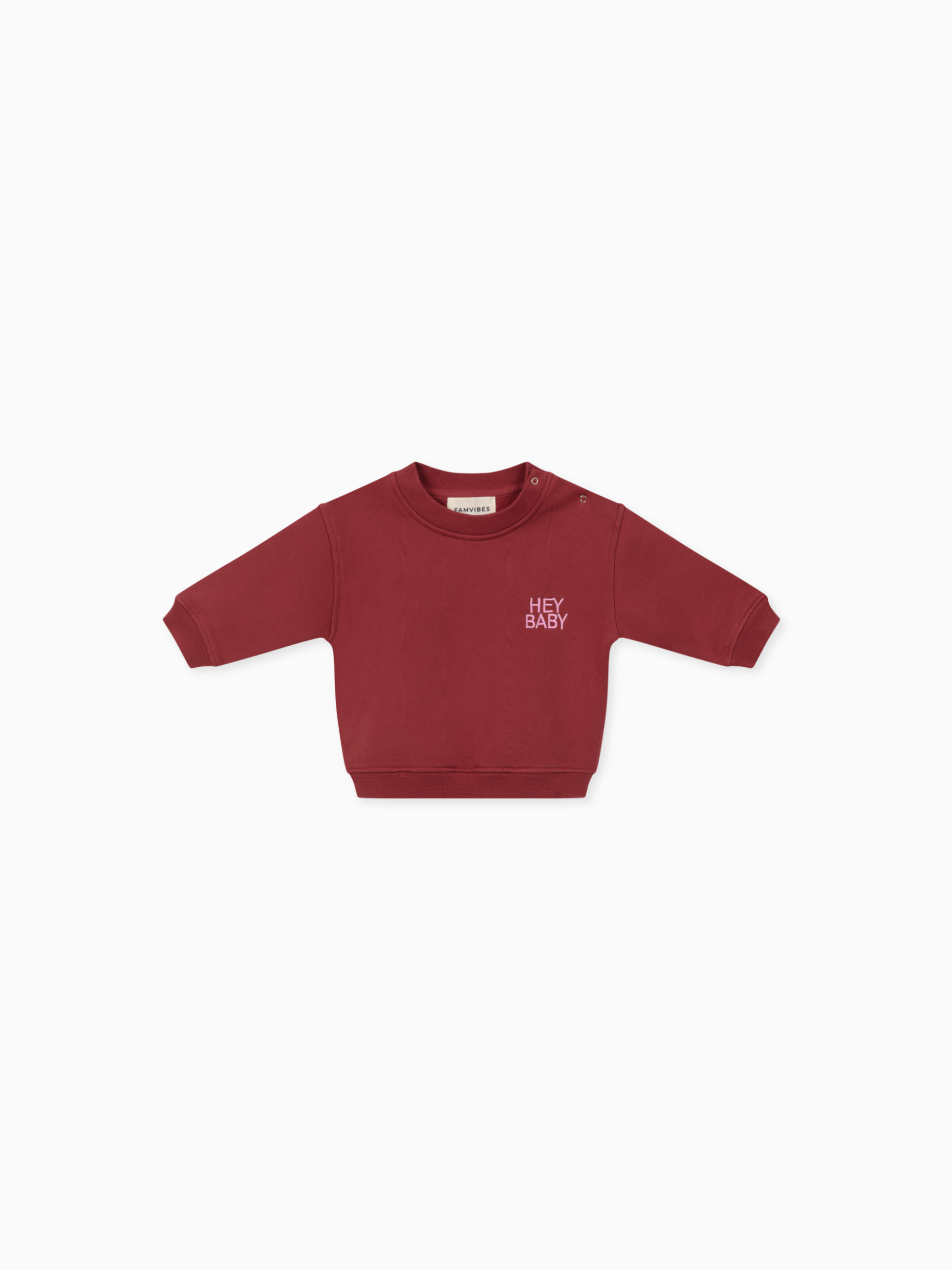 HEY BABY Sweatshirt - burgundy