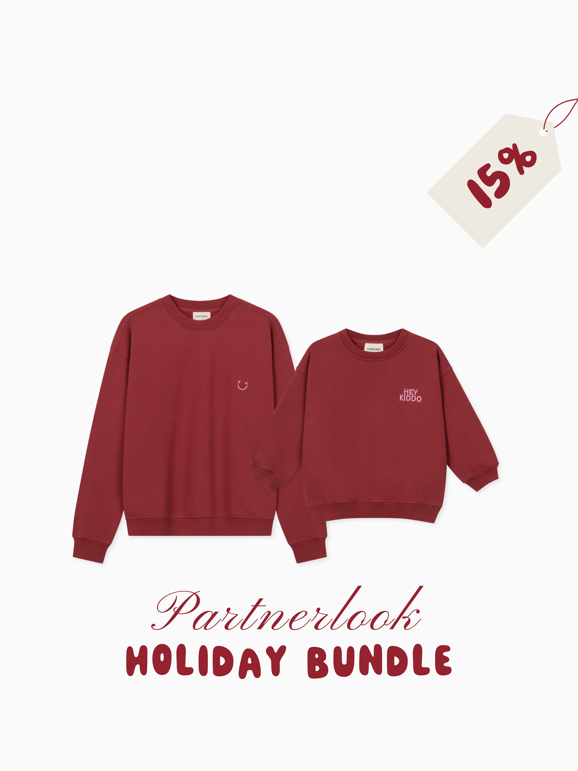 Bundle Deal Hey Kiddo Sweatshirt - burgundy