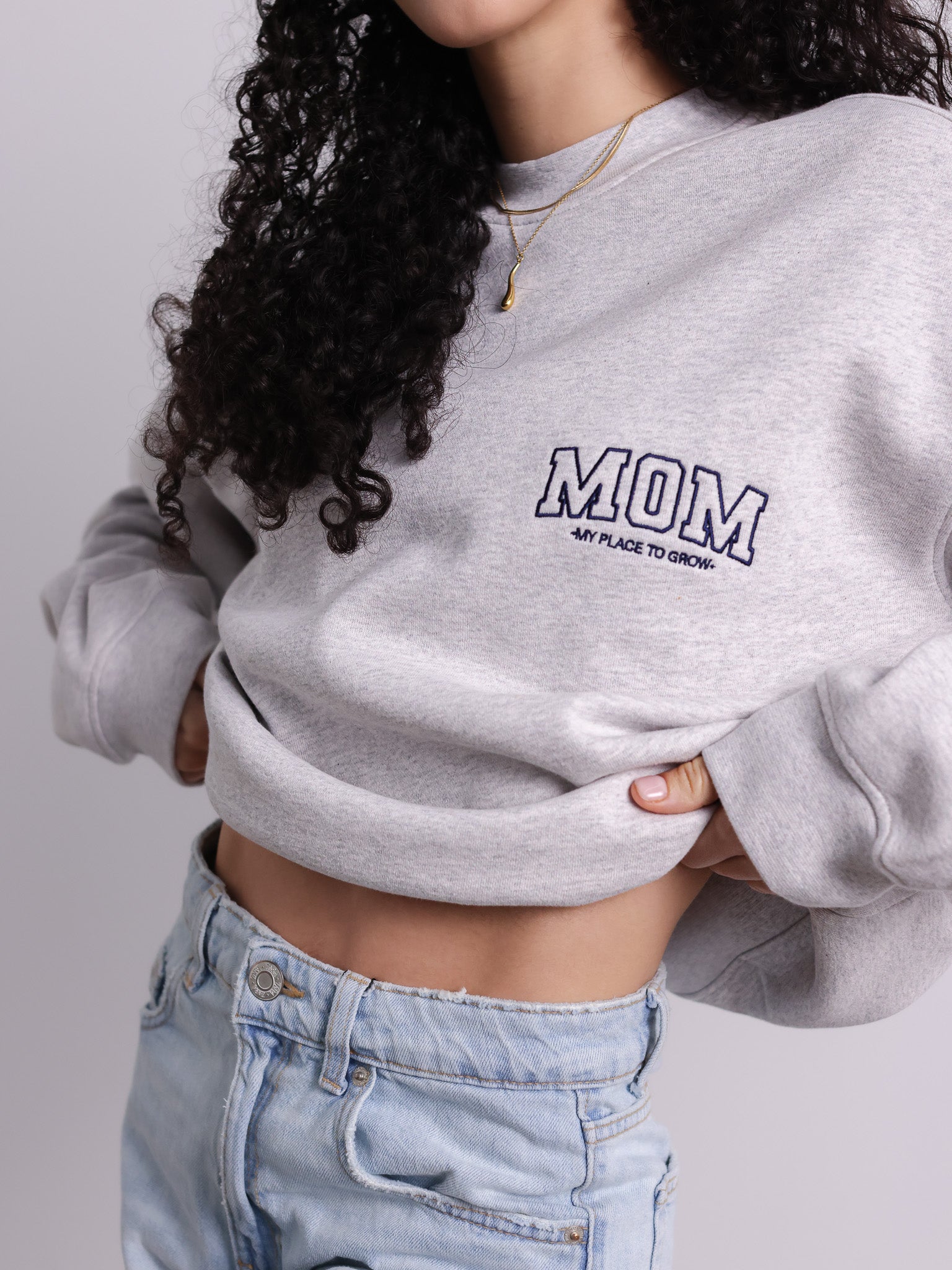 MOM SWEATER - grey - FAMVIBES 