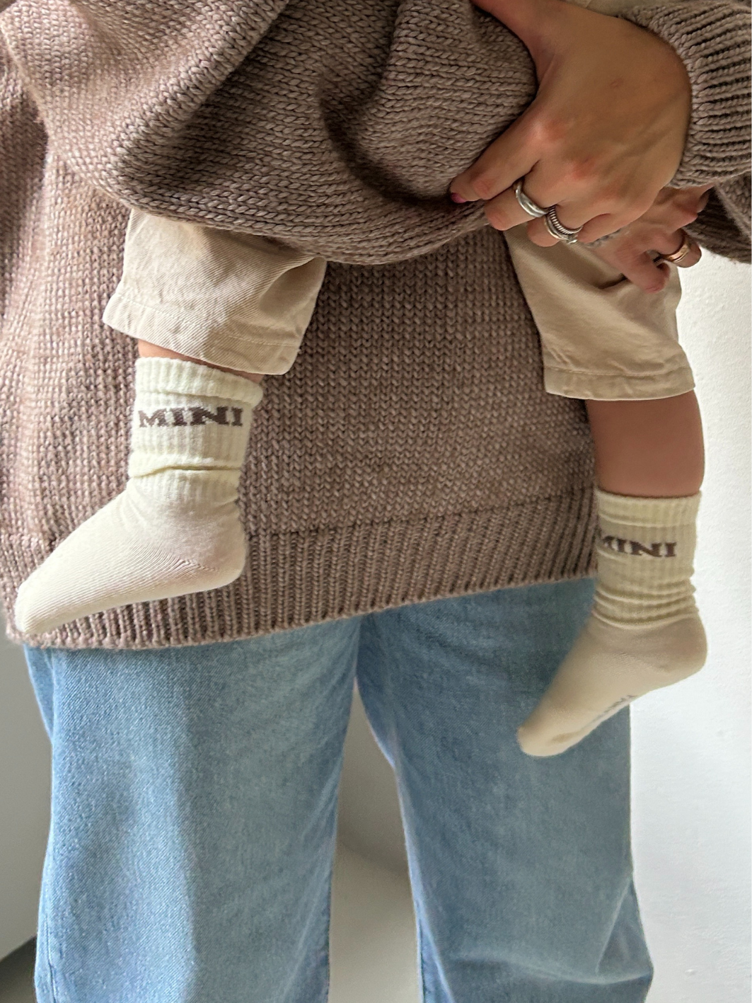 MINI College Wollsocken - taupe