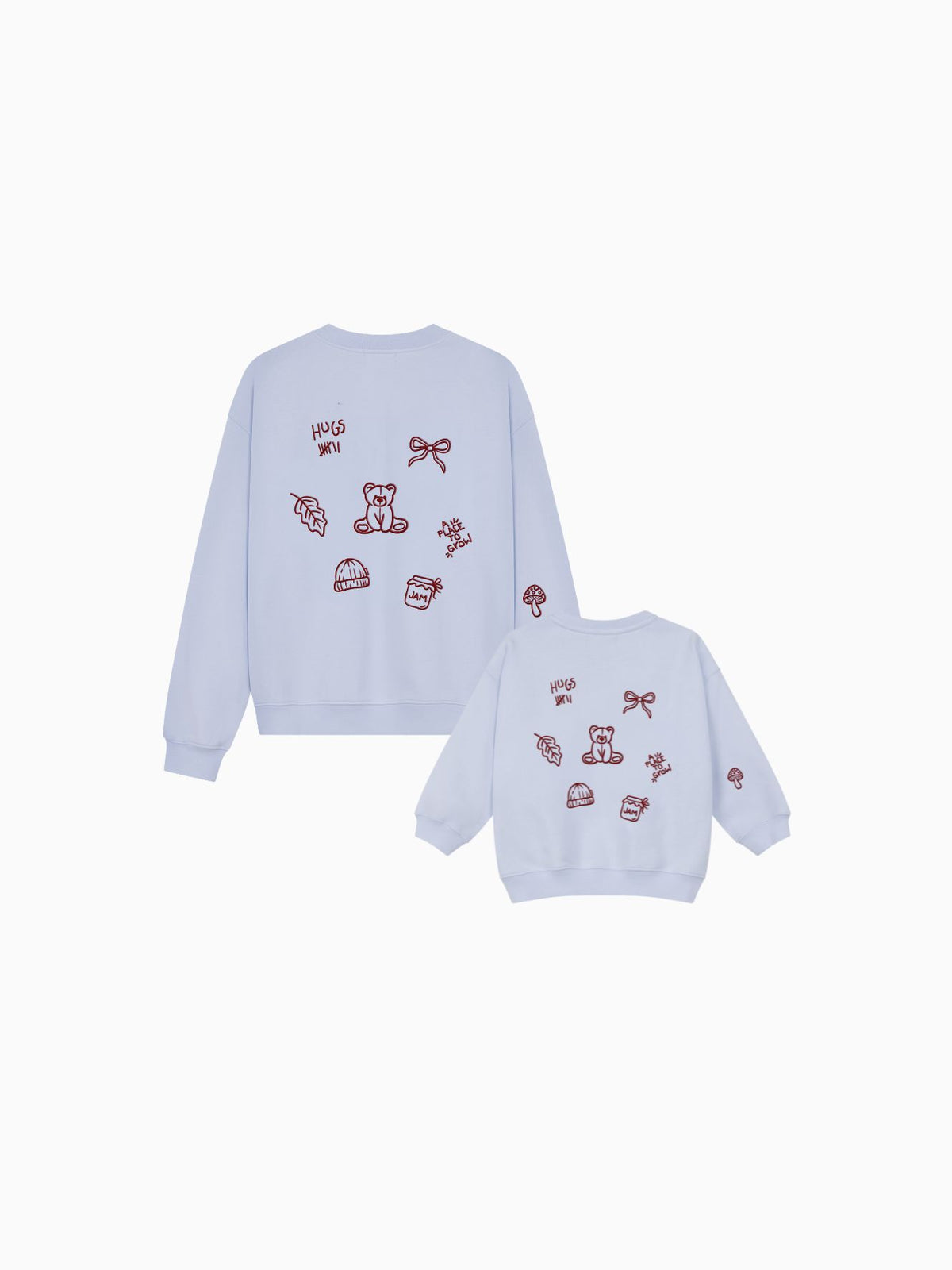 Family Set - Place to grow Sweatshirts Blue - FAMVIBES 