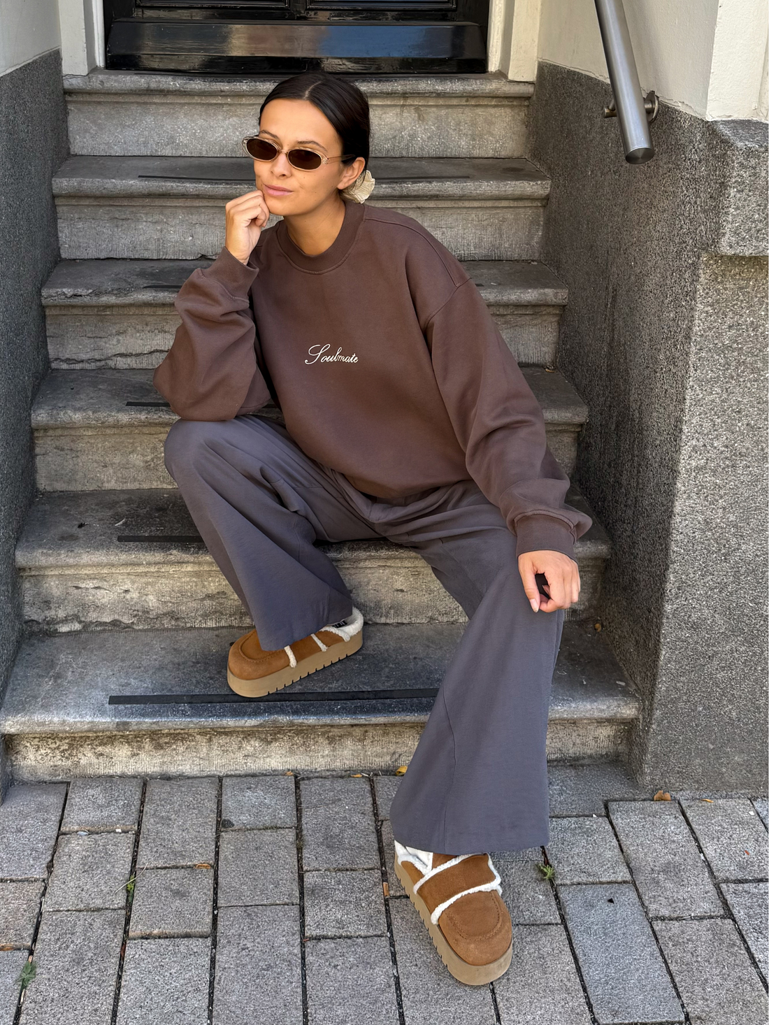 SOULMATE Sweatshirt Unisex - brown