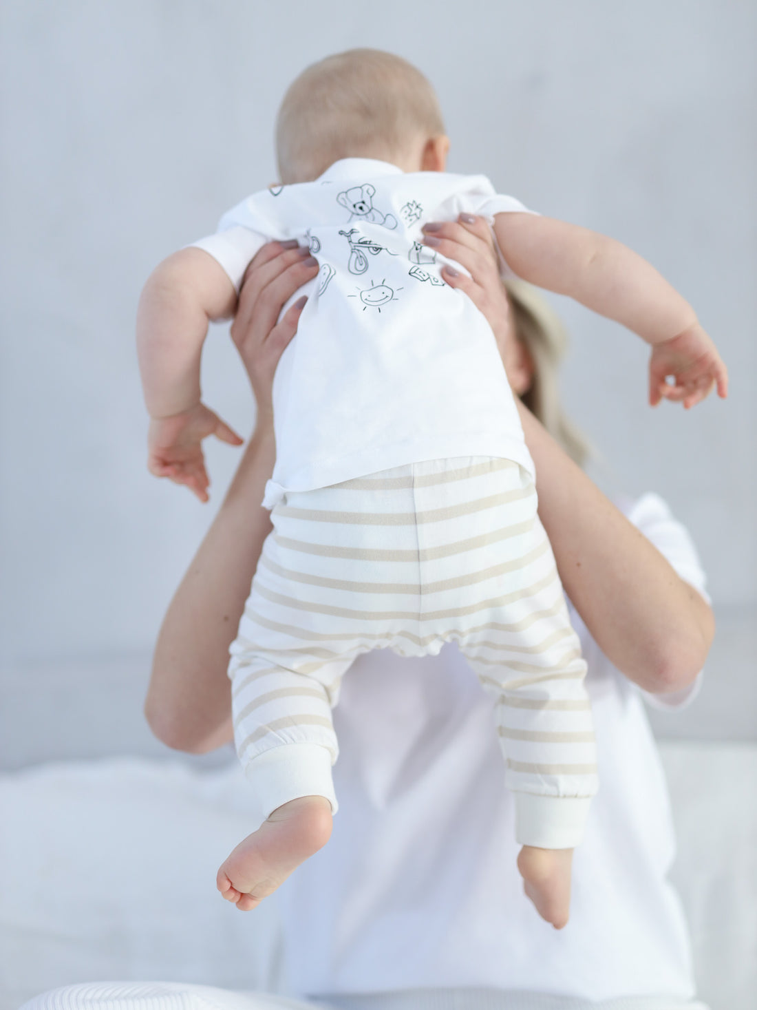 Pants Striped Baby - beige/ milk - FAMVIBES 