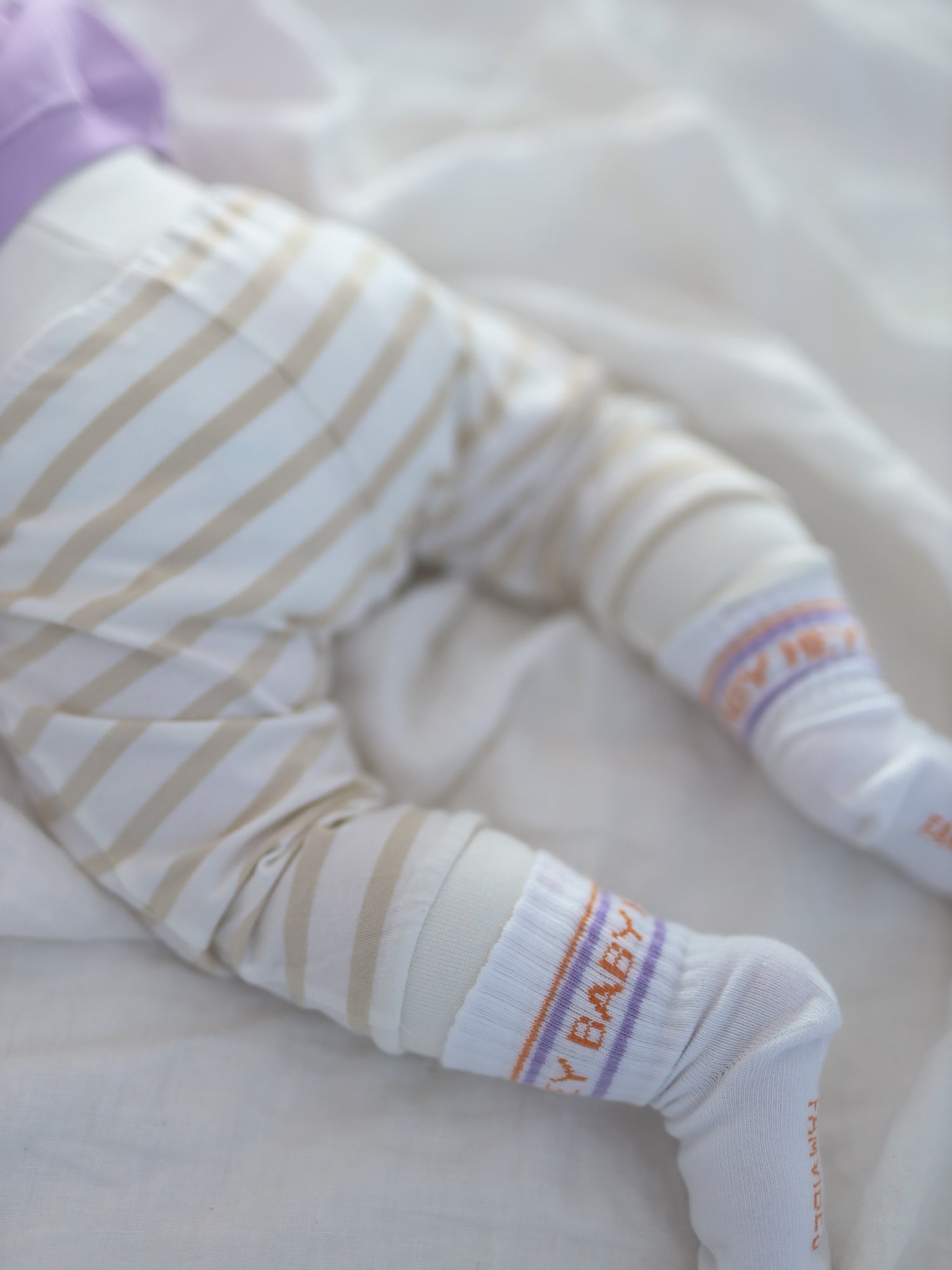 Pants Striped Baby - beige/ milk - FAMVIBES 