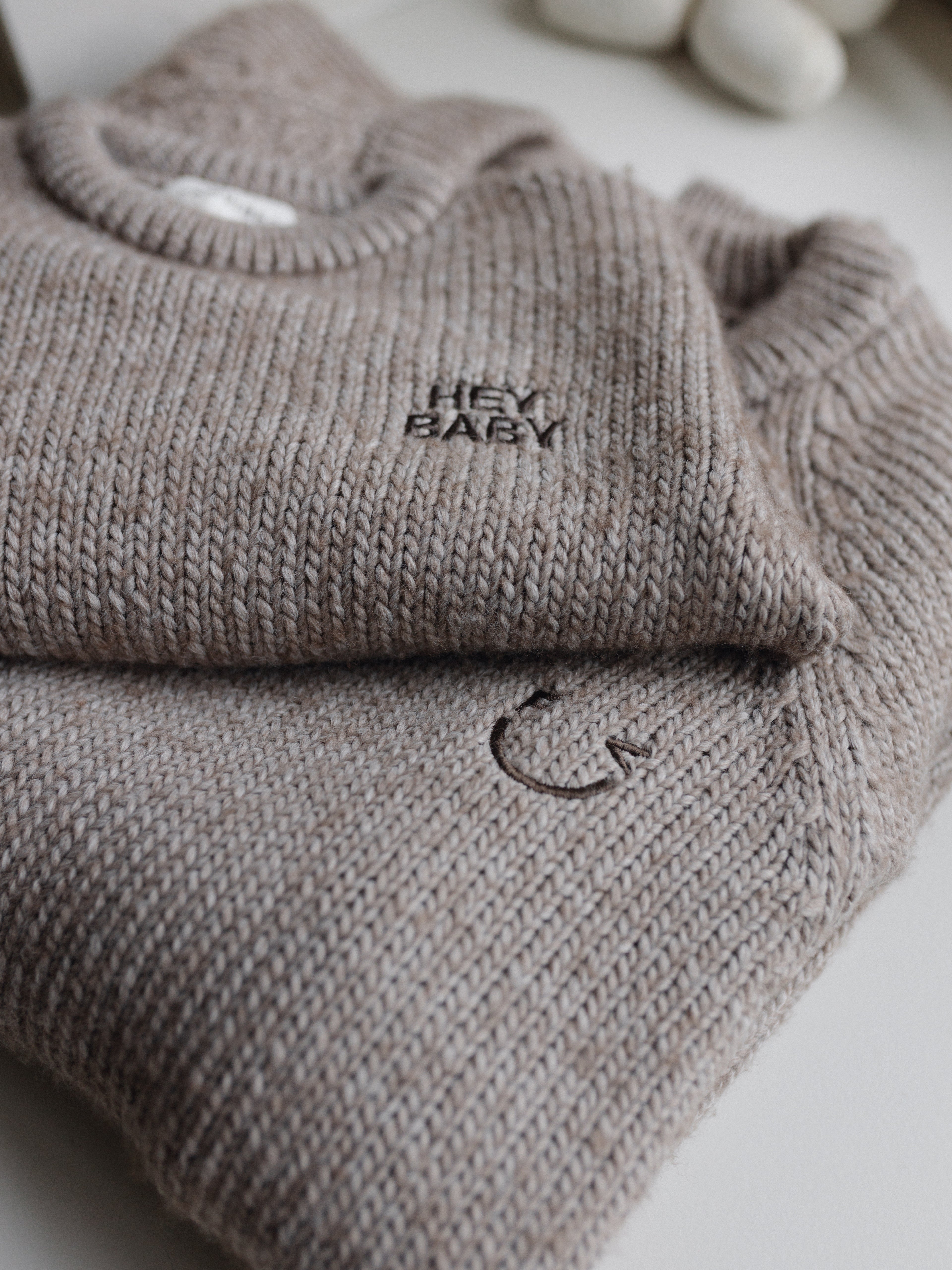 HEY BABY Strickpullover - chocolate
