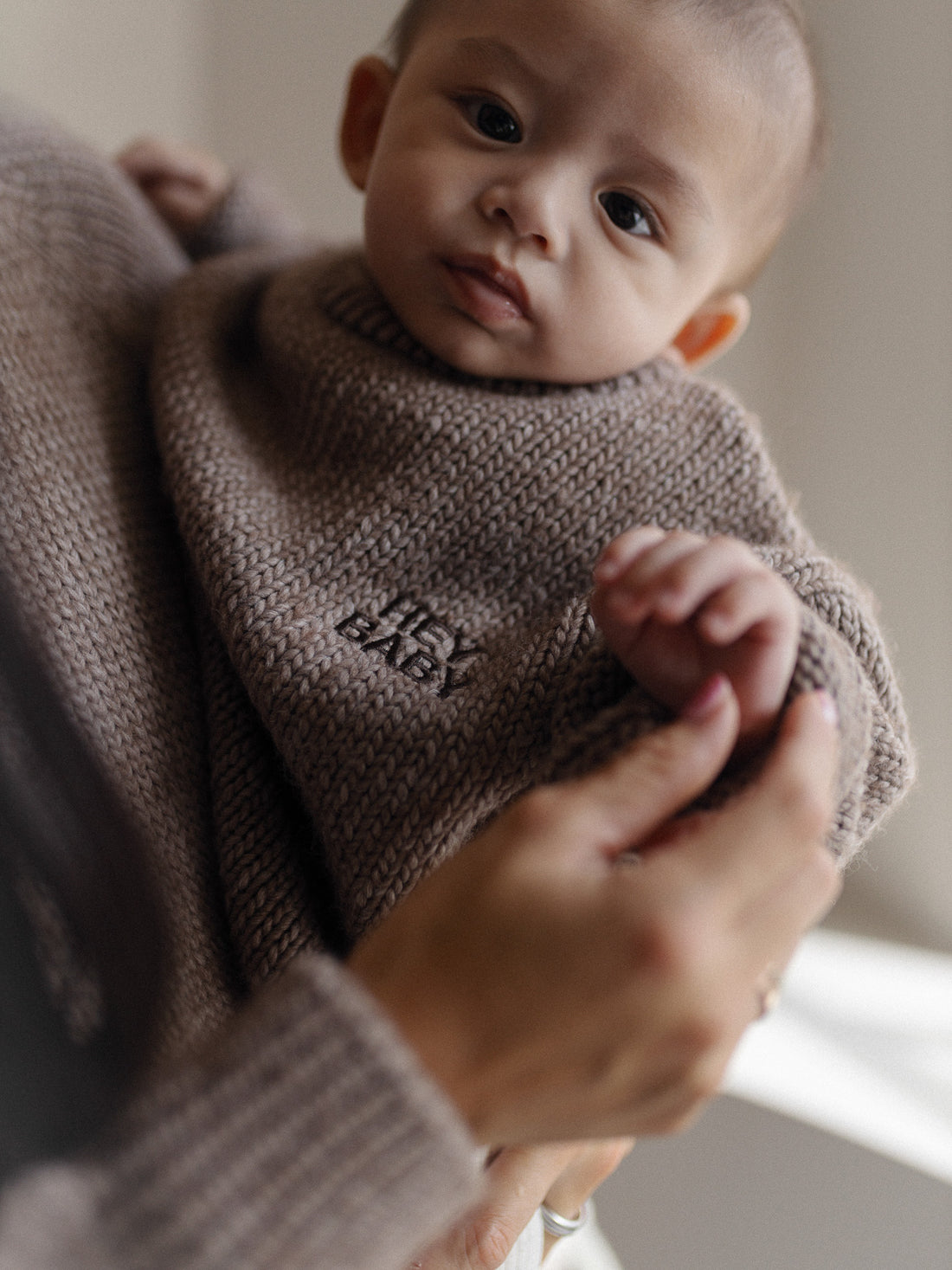 HEY BABY Strickpullover - chocolate