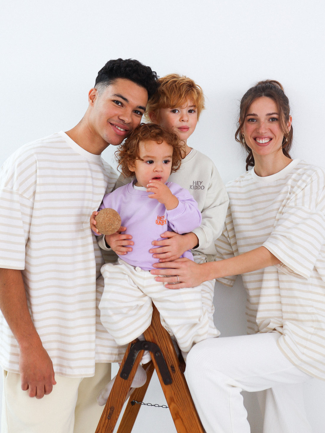 Striped Shirt Unisex - milk/ beige - FAMVIBES 