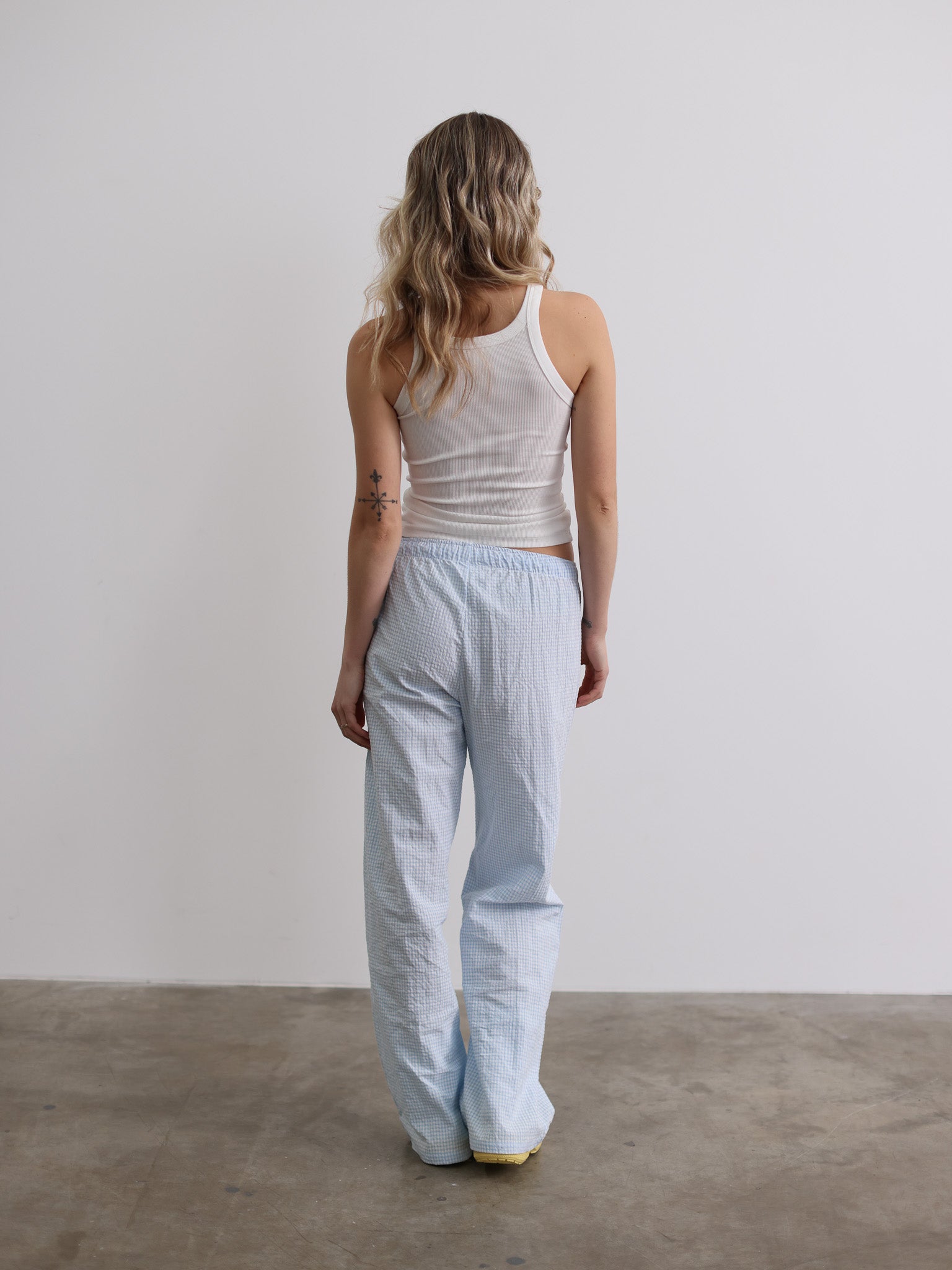 BLUE Vichykaro Pants Unisex