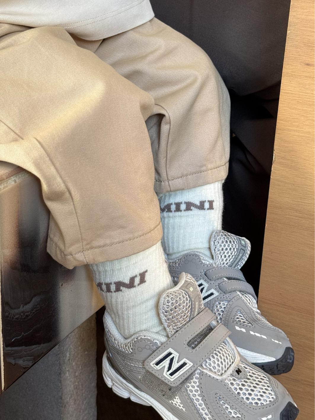 MINI College Wollsocken - taupe