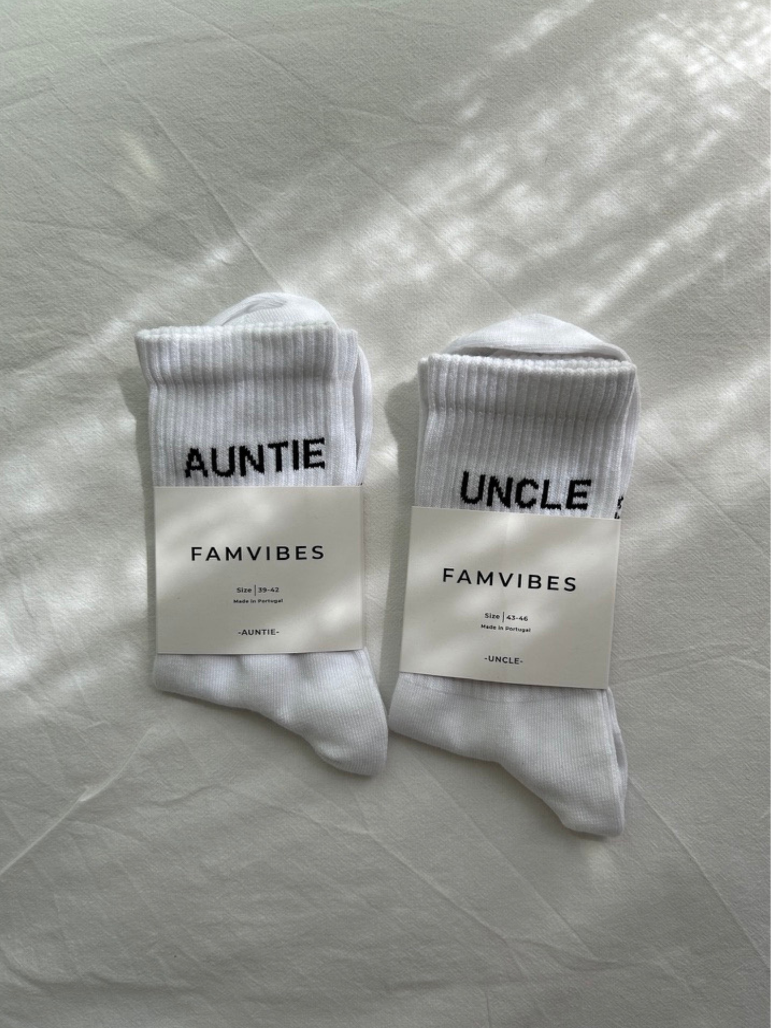 Auntie &amp; Uncle Socken Set - weiß - FAMVIBES 
