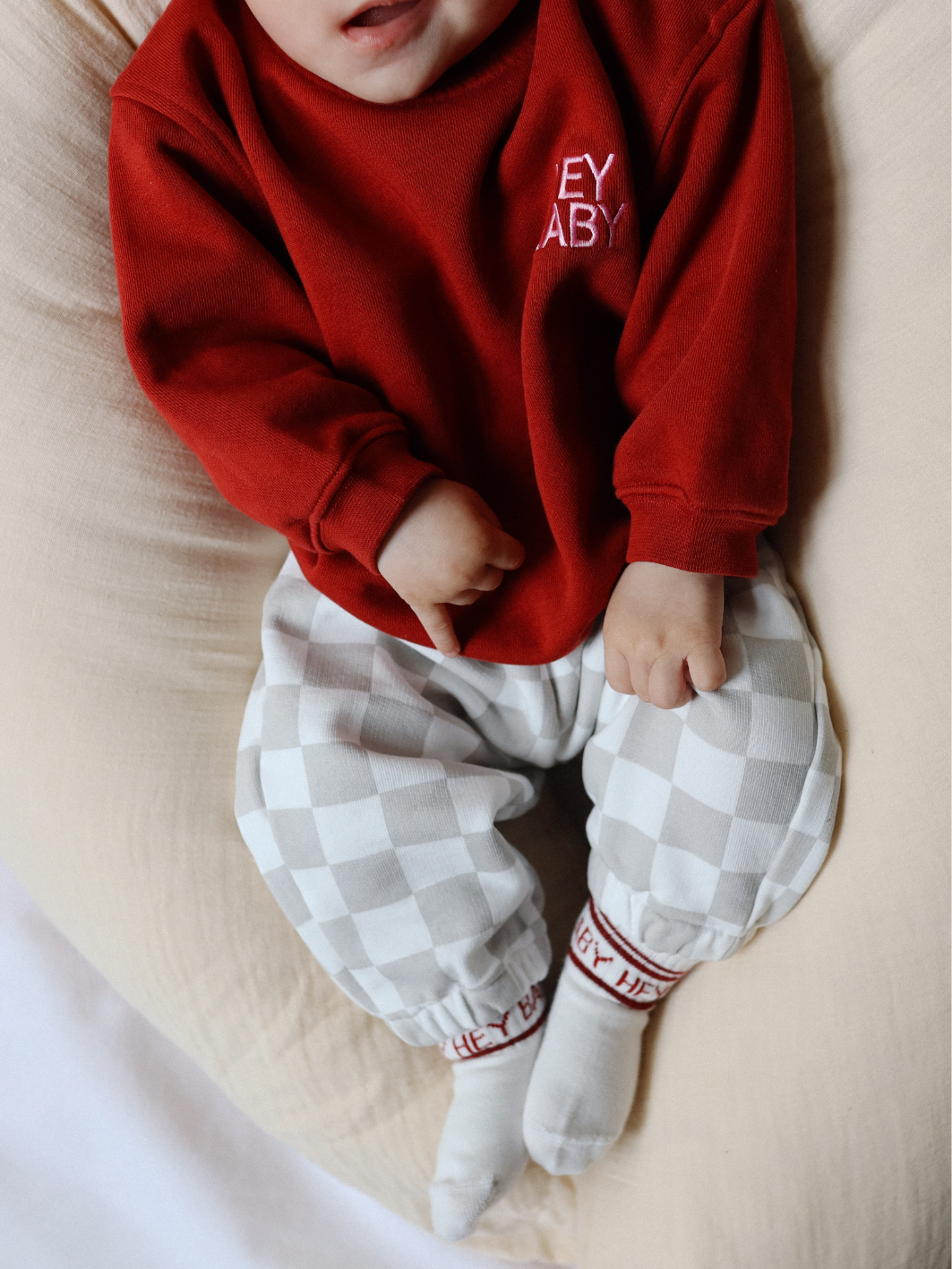 CHECKERED Pants BABY - sand