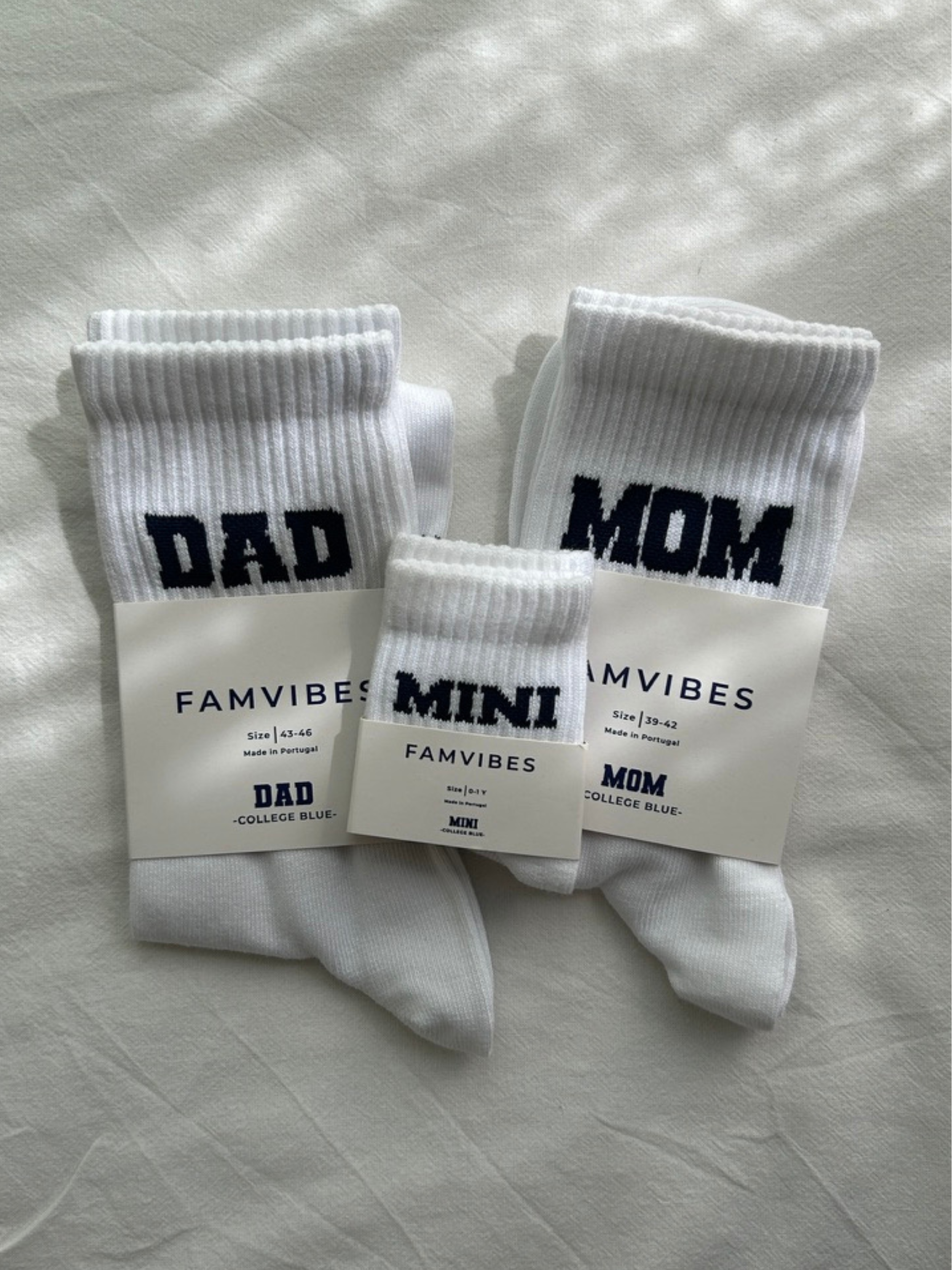 Family Socken Set - College weiß - FAMVIBES 