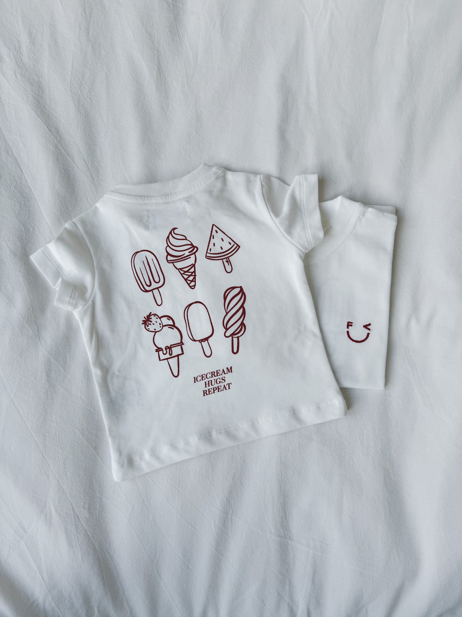 ICECREAM Shirt Baby/Kids - burgundy - FAMVIBES 