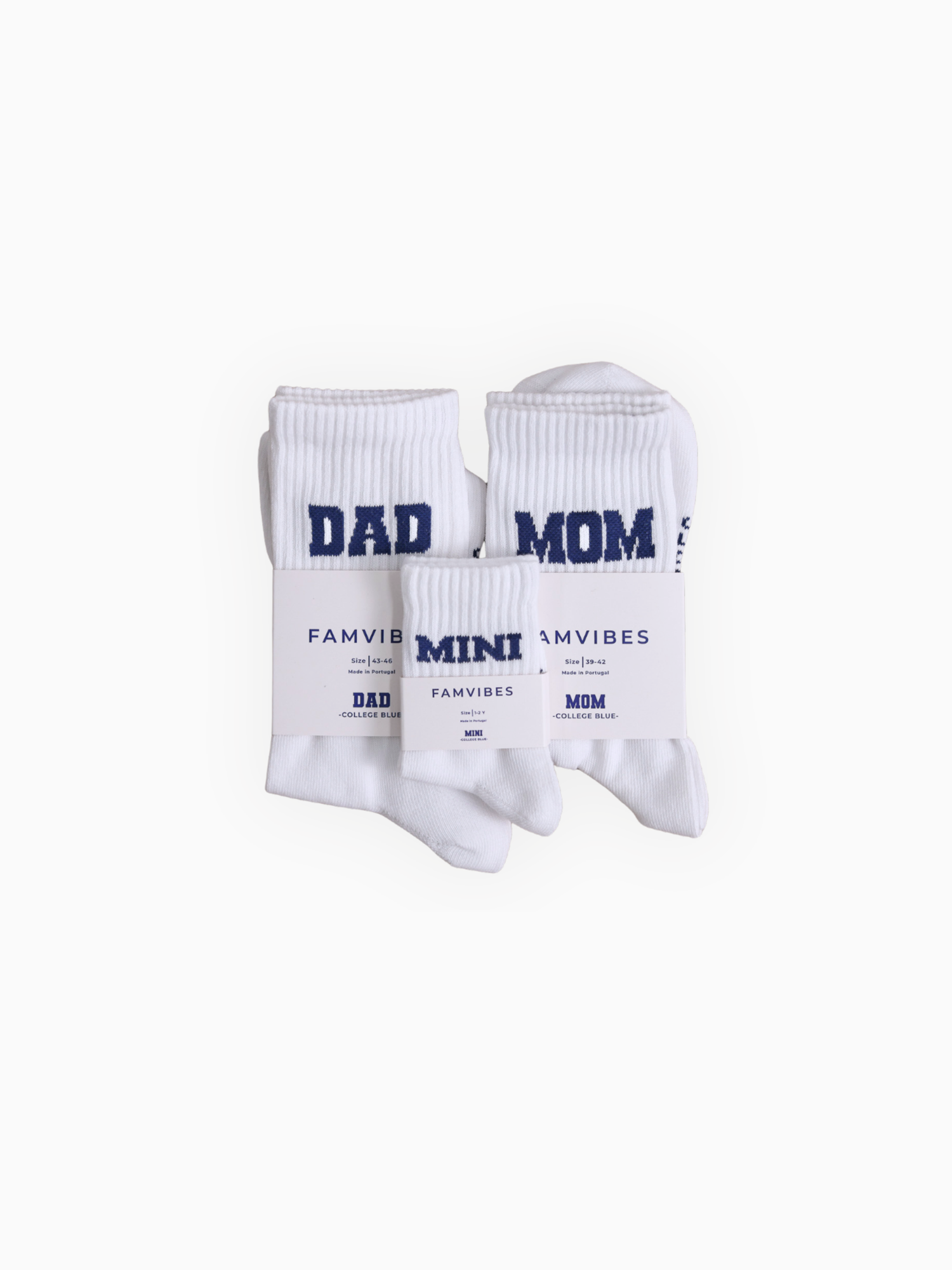 Family Socken Set - College weiß - FAMVIBES 
