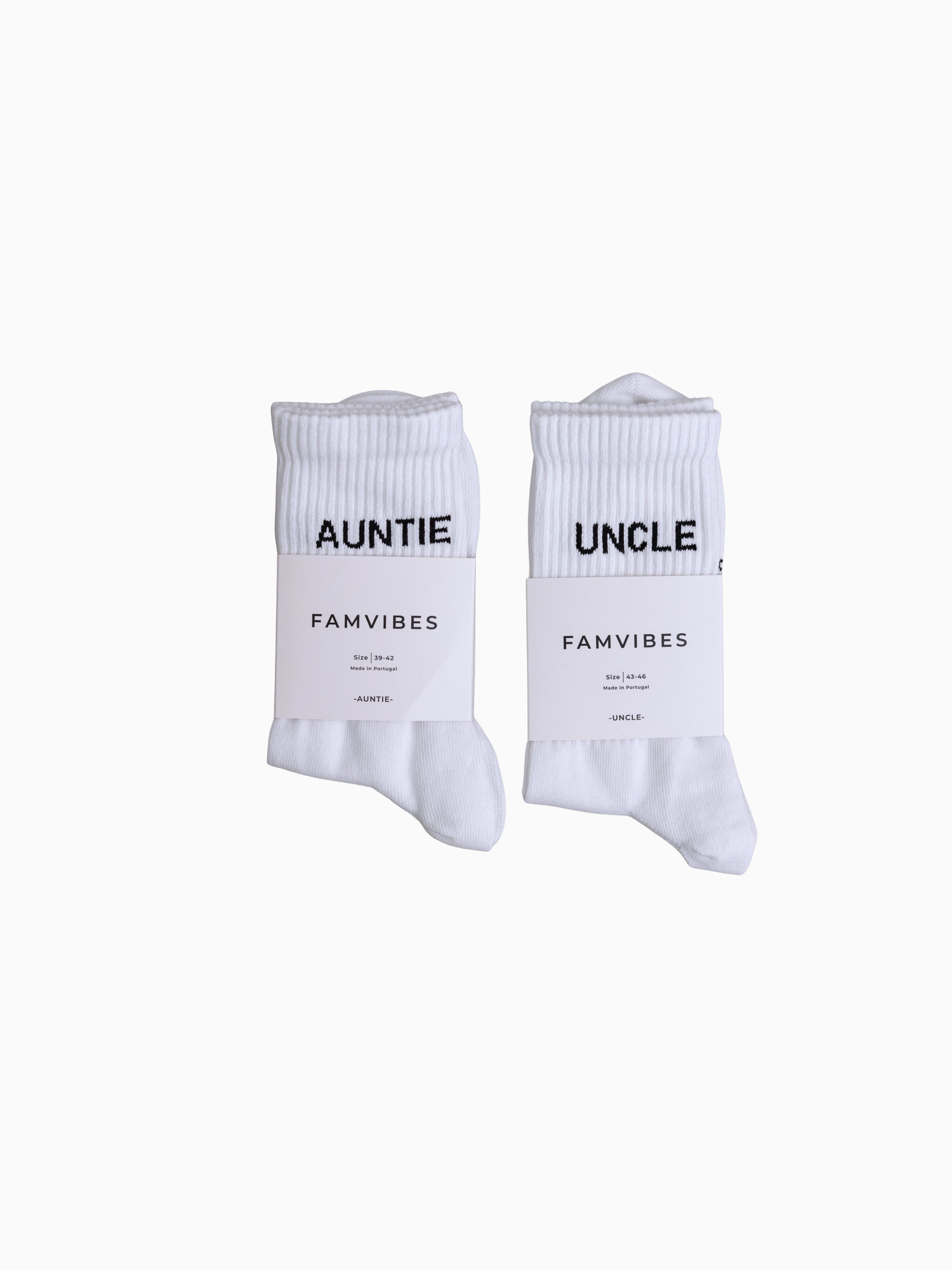 Auntie &amp; Uncle Socken Set - weiß - FAMVIBES 