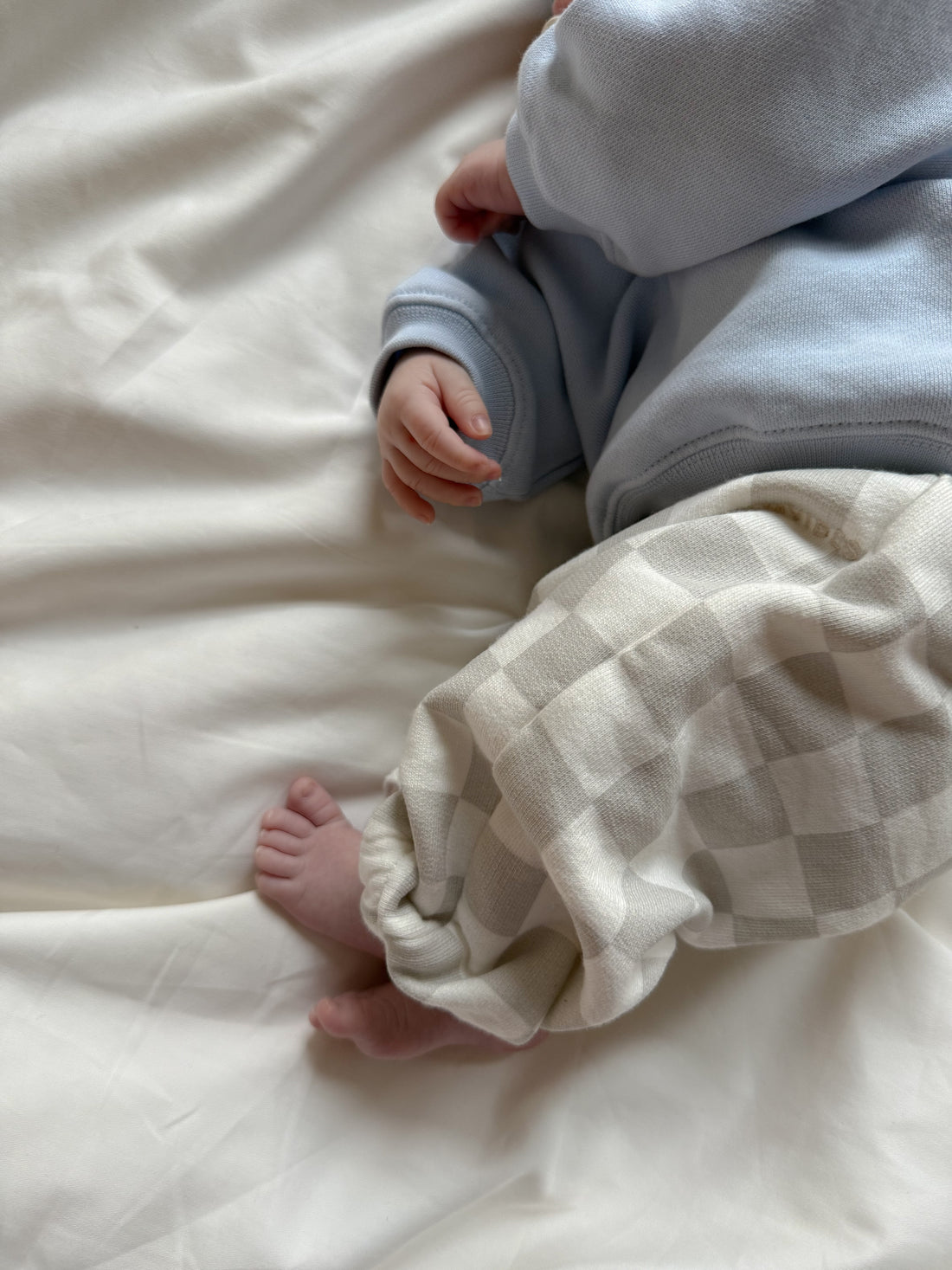 CHECKERED Pants BABY - sand - FAMVIBES 