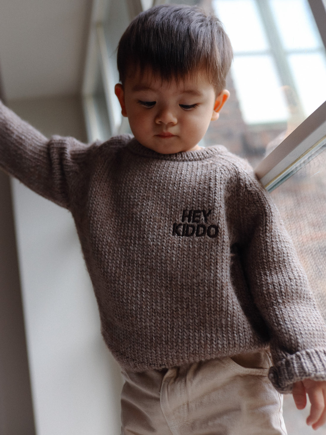 HEY KIDDO Strickpullover - chocolate