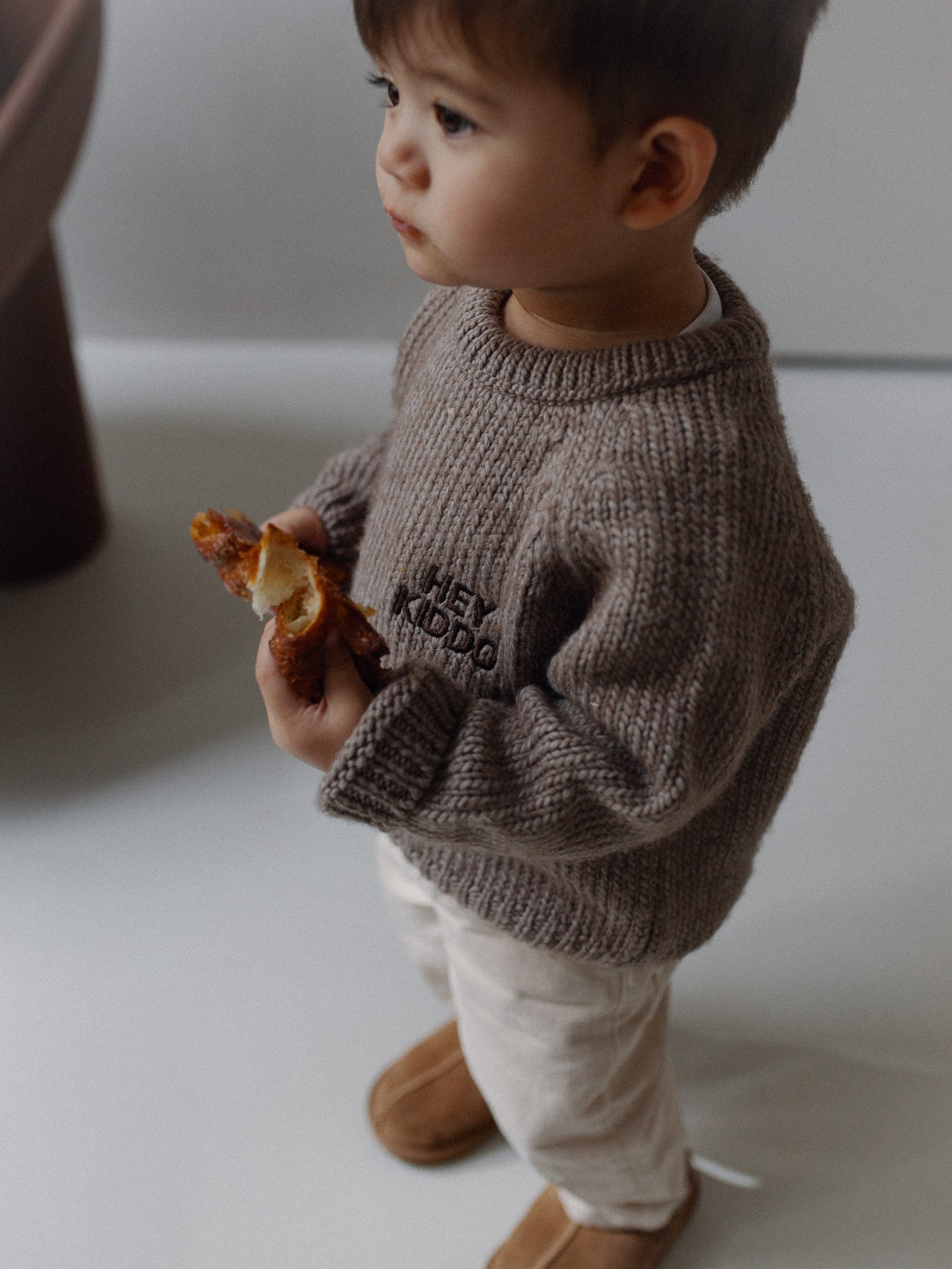 HEY KIDDO Strickpullover - chocolate