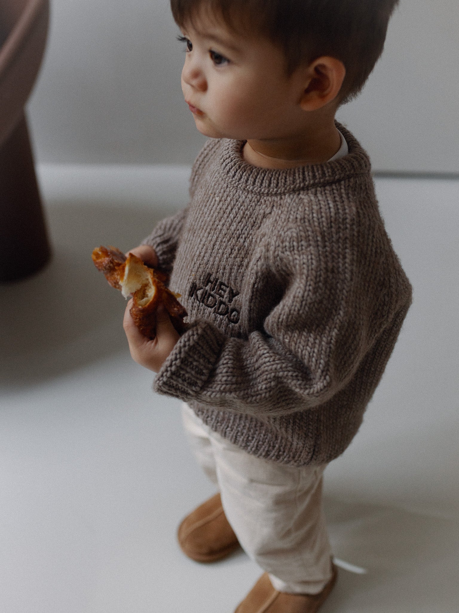 HEY KIDDO Strickpullover - chocolate