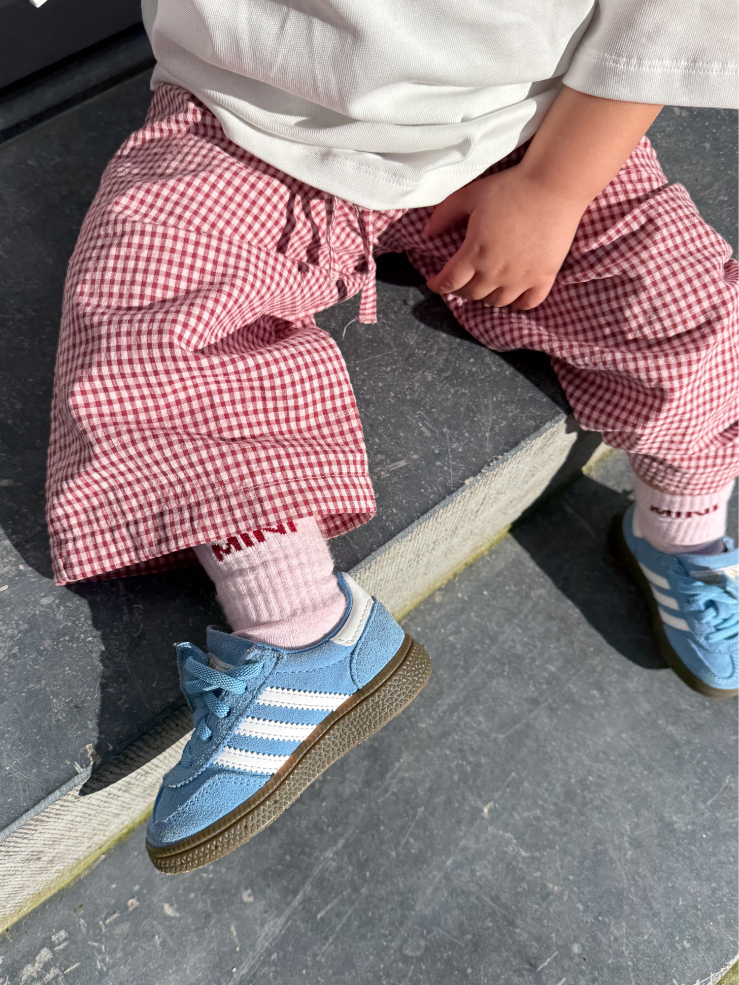 Vichykaro Pants Kids - red - FAMVIBES 