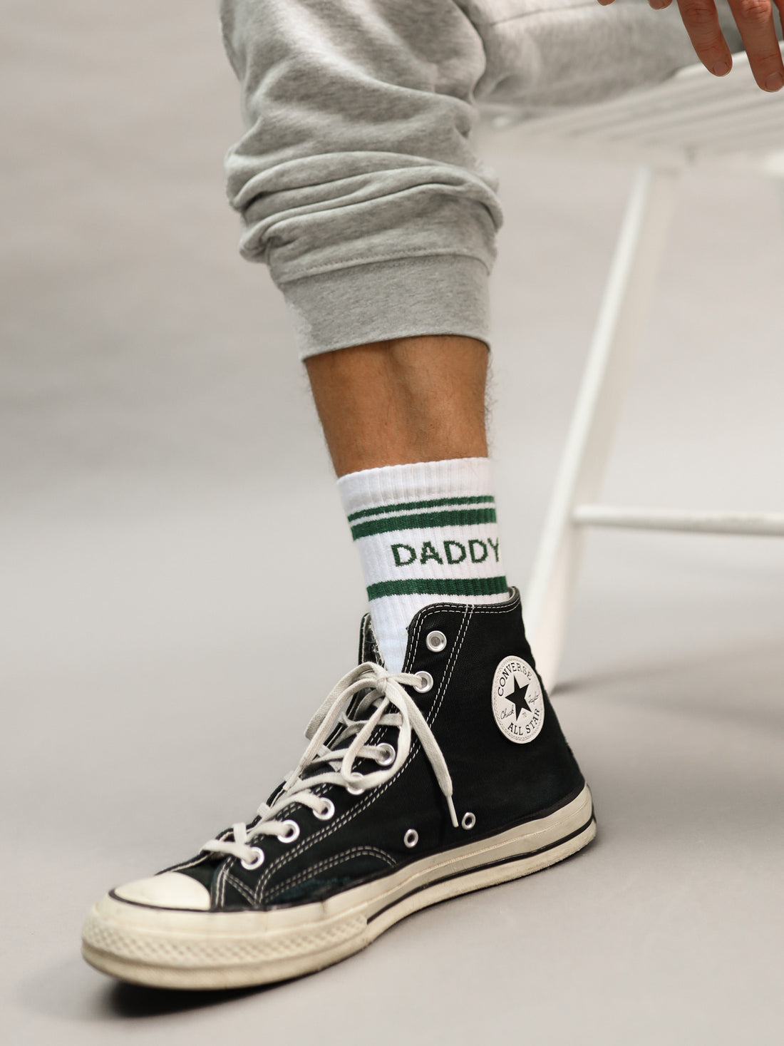 Striped DADDY Socken - green - FAMVIBES
