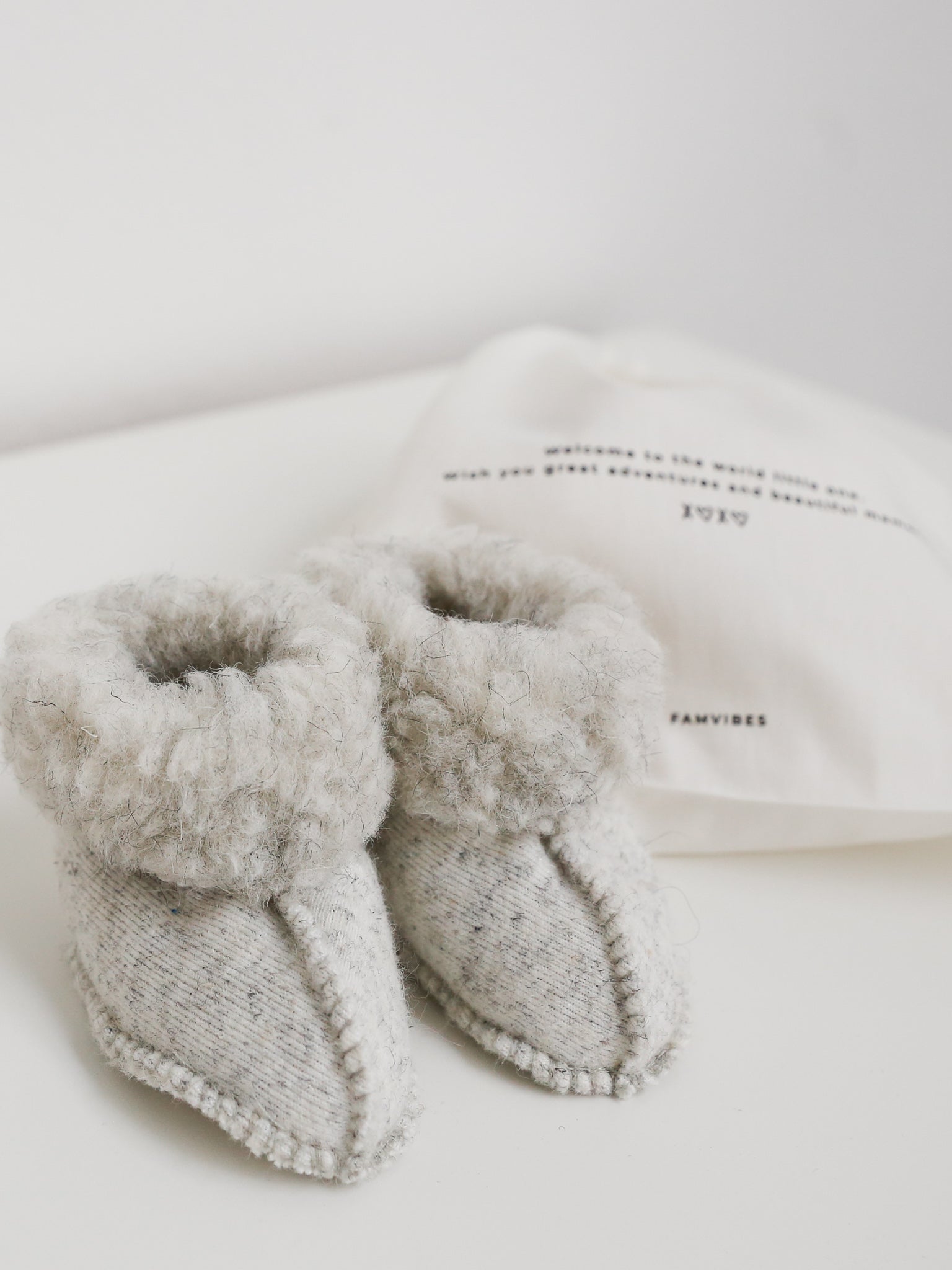 Grey baby slippers hotsell