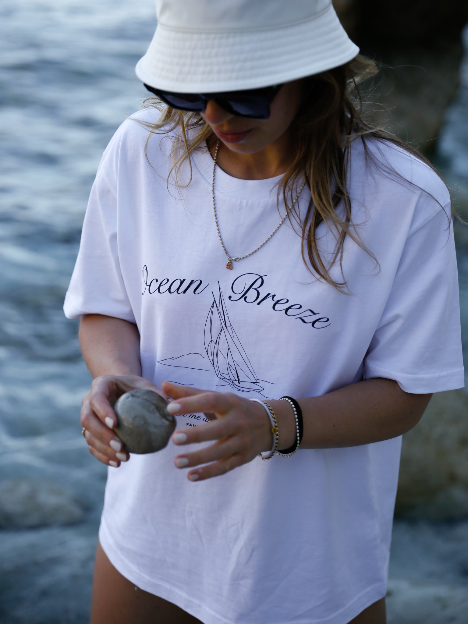 Ocean Breeze - Damen T-Shirt weiß - FAMVIBES 